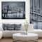 Designart - Panorama New York City at Night - Cityscape Framed Canvas Print